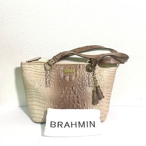 Brahmin Asher Melbourne Medium Tote Leather Croc Embossed Dust Bag